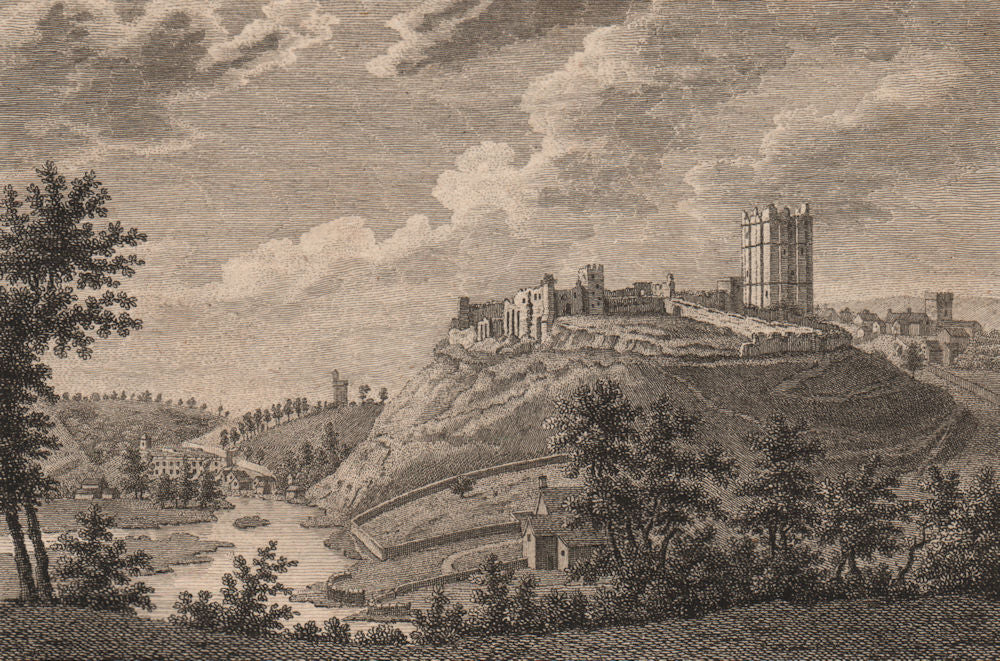 RICHMOND CASTLE, Yorkshire. GROSE 1776 old antique vintage print picture